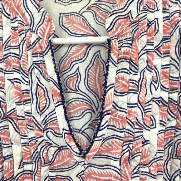 Roberta Roller Rabbit Leaf Print Blouse Women's XS - Picture 2 of 6